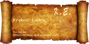 Krebsz Endre névjegykártya